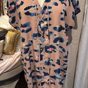 Buddy Love Pink and Blue Patterned Dress